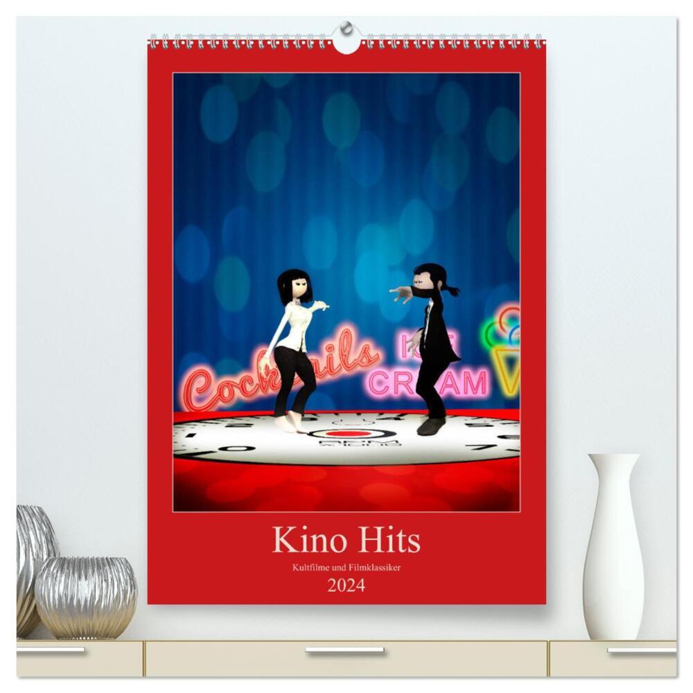 Kino Hits (hochwertiger Premium Wandkalender 2024 DIN A2 hoch), Kunstdruck in Hochglanz