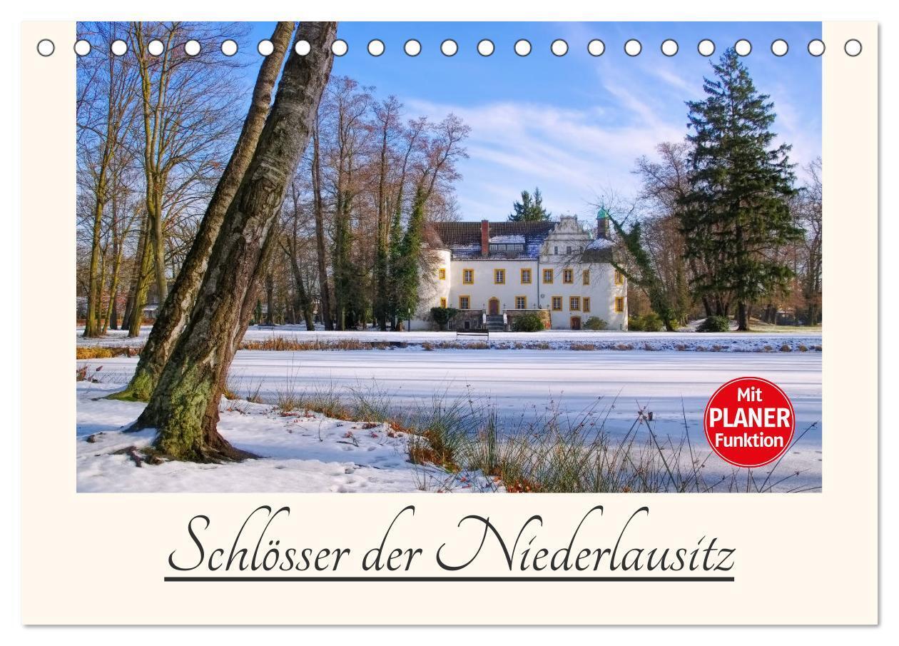 Schlösser der Niederlausitz (Tischkalender 2024 DIN A5 quer), CALVENDO Monatskalender