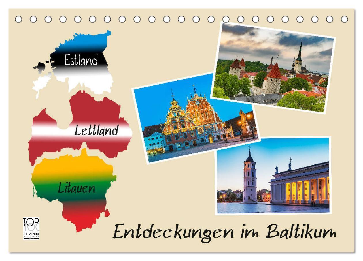 Entdeckungen im Baltikum (Tischkalender 2024 DIN A5 quer), CALVENDO Monatskalender