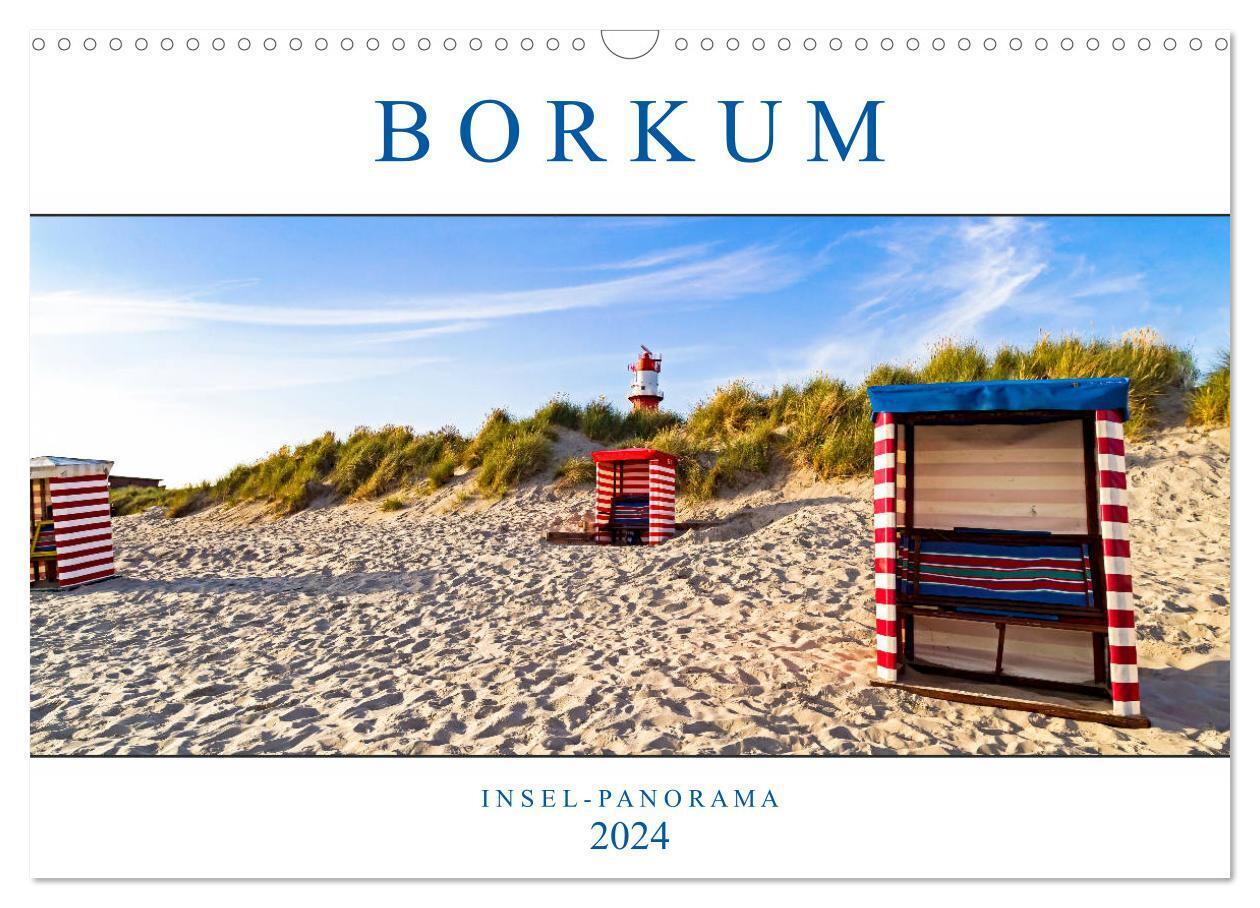 Borkum Inselpanorama (Wandkalender 2024 DIN A3 quer), CALVENDO Monatskalender