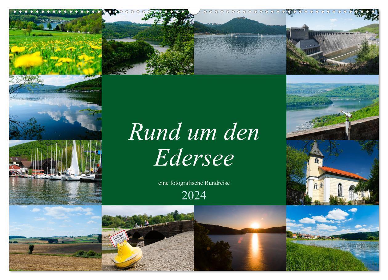 Rund um den Edersee (Wandkalender 2024 DIN A2 quer), CALVENDO Monatskalender
