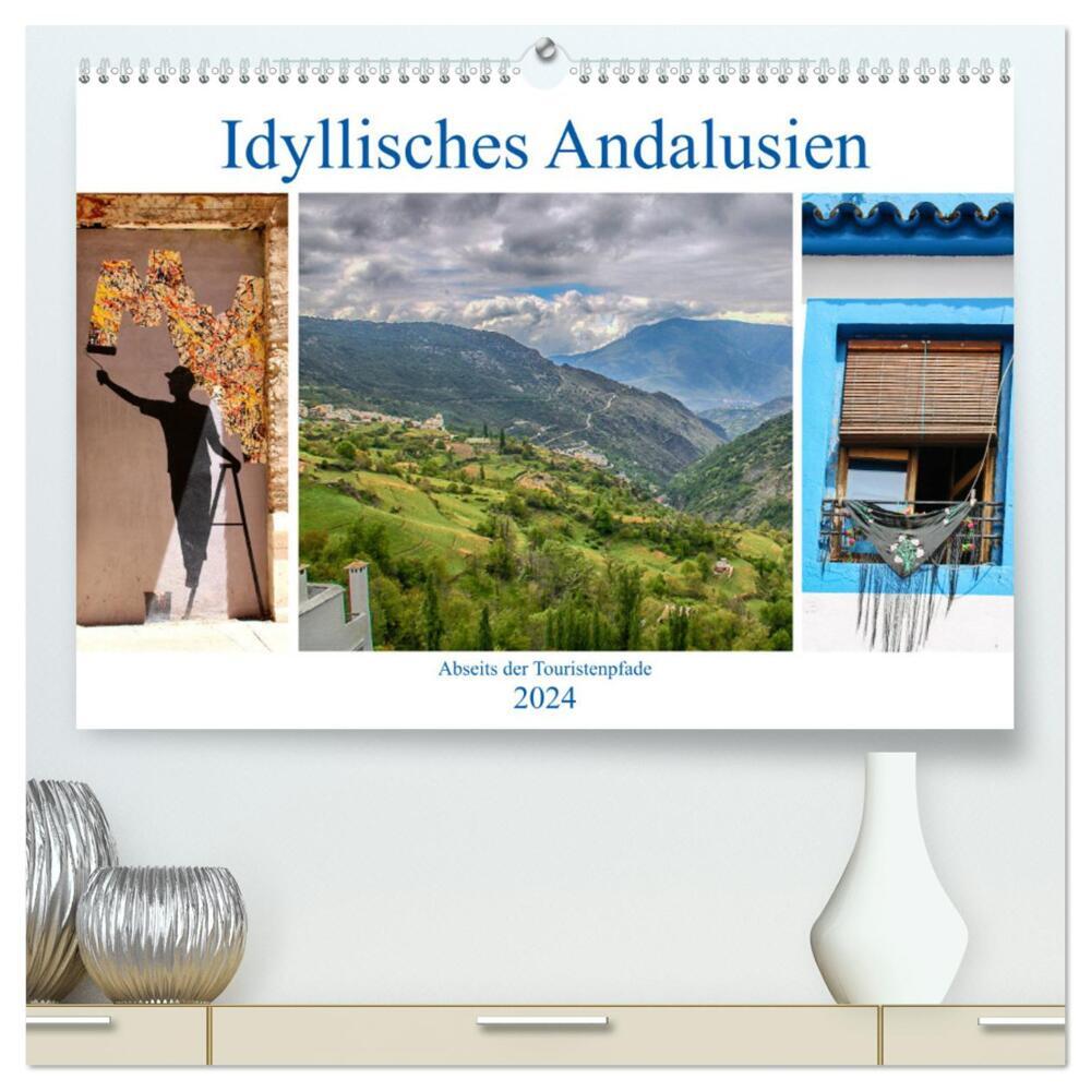 Idyllisches Andalusien (hochwertiger Premium Wandkalender 2024 DIN A2 quer), Kunstdruck in Hochglanz