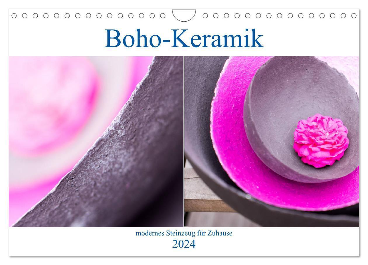 Boho - Keramik, modernes Steinzeug für Zuhause (Wandkalender 2024 DIN A4 quer), CALVENDO Monatskalender