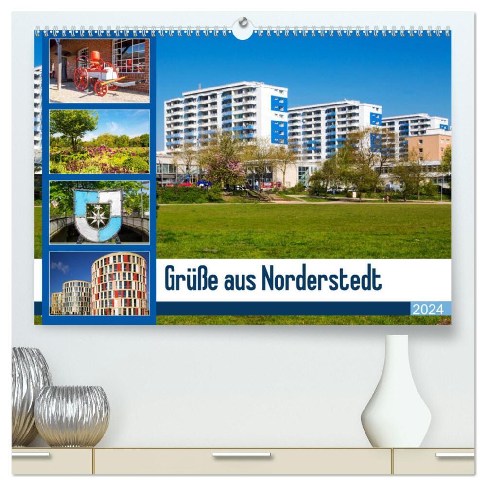 Grüße aus Norderstedt (hochwertiger Premium Wandkalender 2024 DIN A2 quer), Kunstdruck in Hochglanz