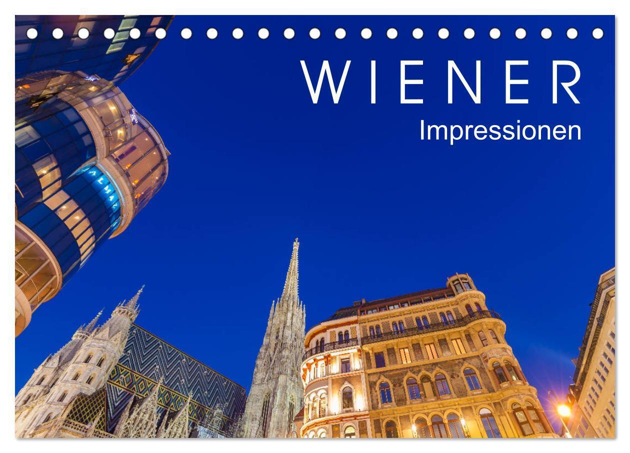 W I E N E R Impressionen (Tischkalender 2024 DIN A5 quer), CALVENDO Monatskalender