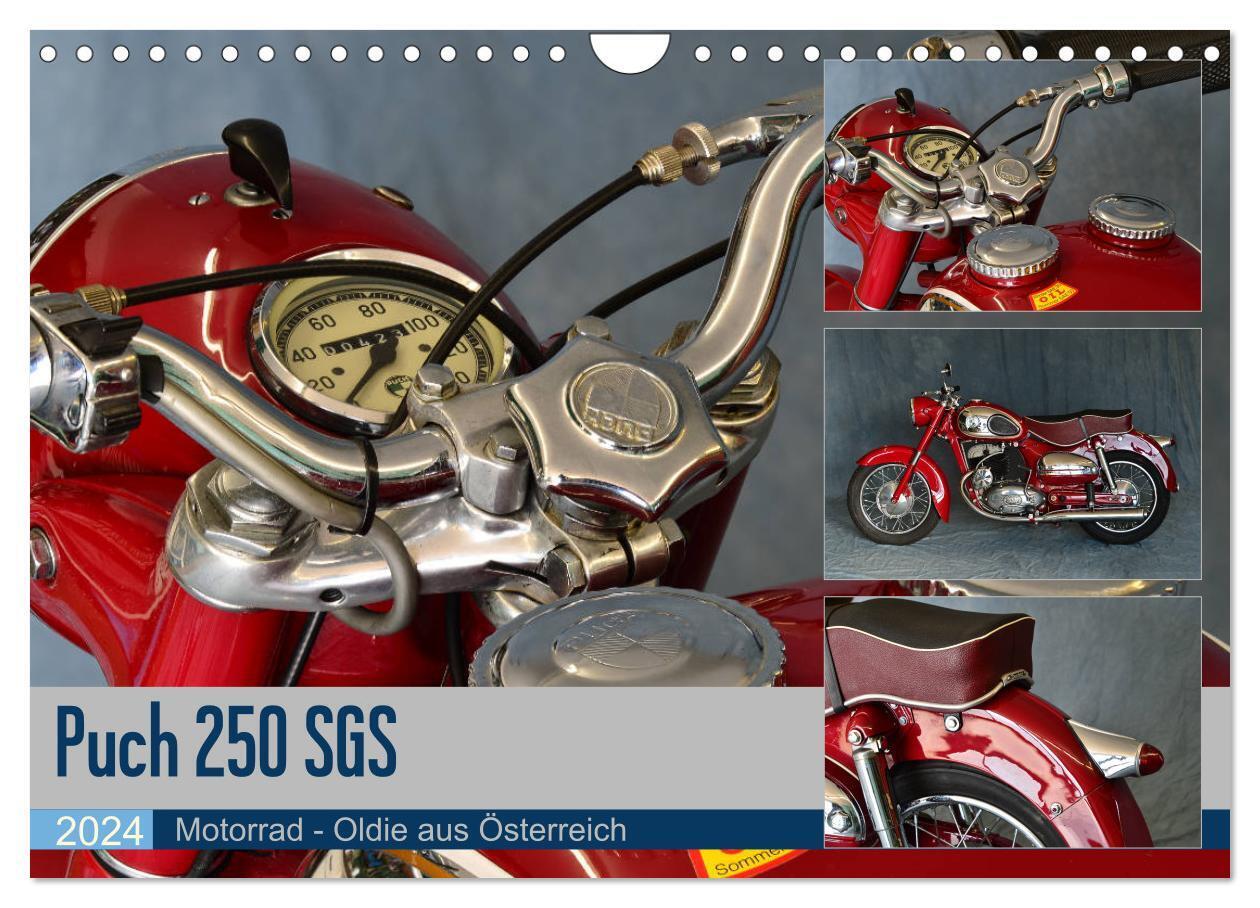 Puch 250 SGS Motorrad - Oldie aus Österreich (Wandkalender 2024 DIN A4 quer), CALVENDO Monatskalender