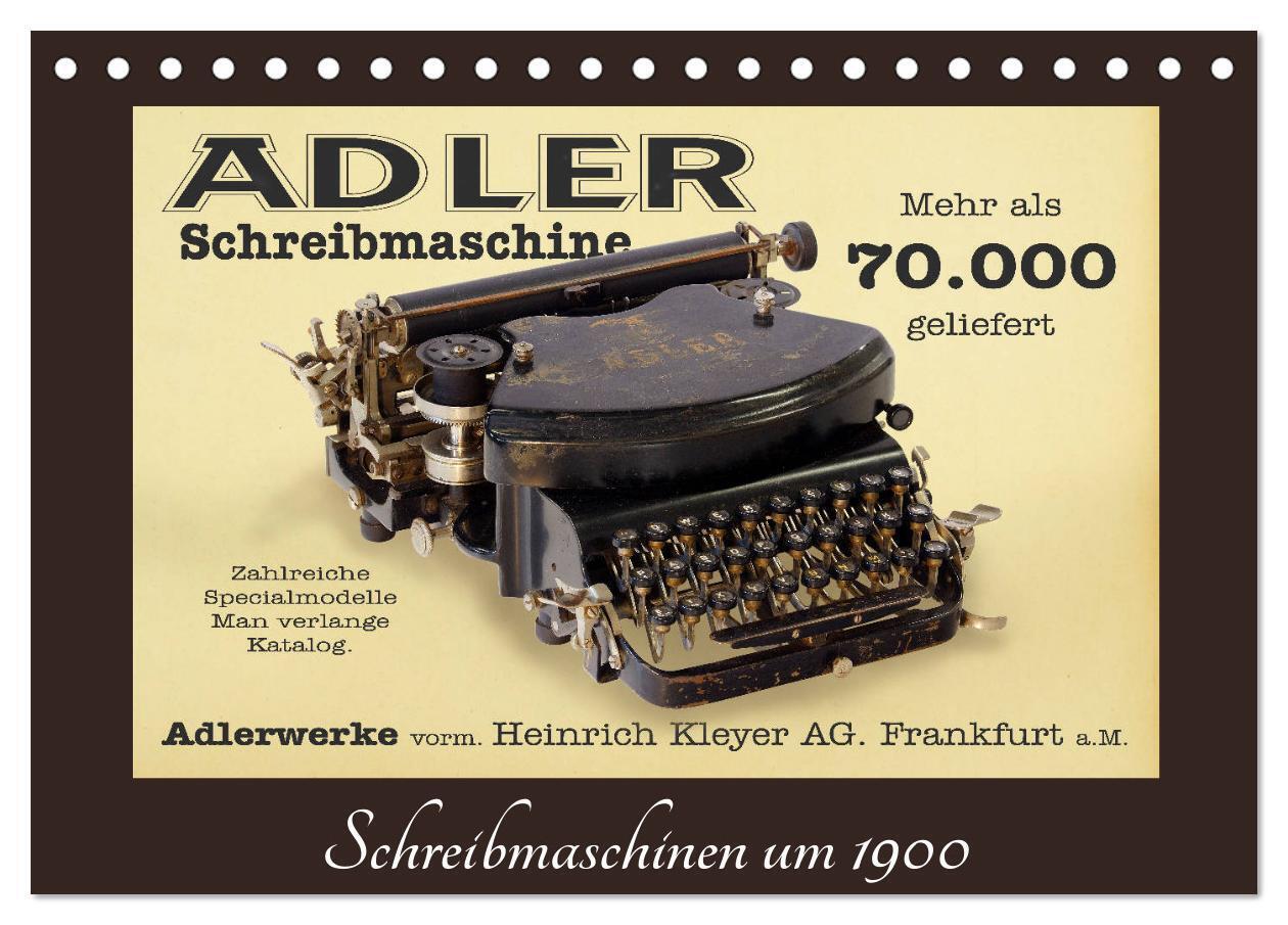 Schreibmaschinen um 1900 (Tischkalender 2024 DIN A5 quer), CALVENDO Monatskalender