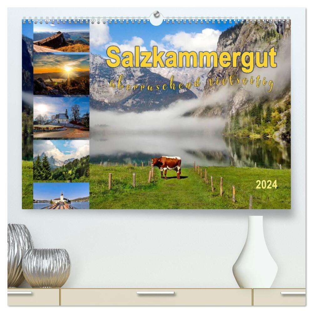 Salzkammergut, überraschend vielseitig (hochwertiger Premium Wandkalender 2024 DIN A2 quer), Kunstdruck in Hochglanz