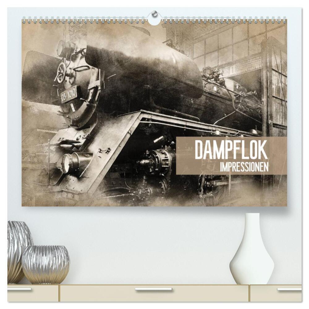 Dampflok Impressionen (hochwertiger Premium Wandkalender 2024 DIN A2 quer), Kunstdruck in Hochglanz
