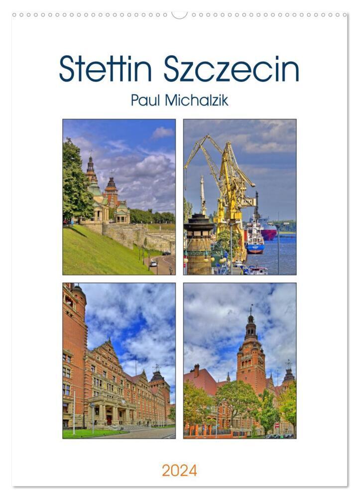 Stettin Szczecin (Wandkalender 2024 DIN A2 hoch), CALVENDO Monatskalender