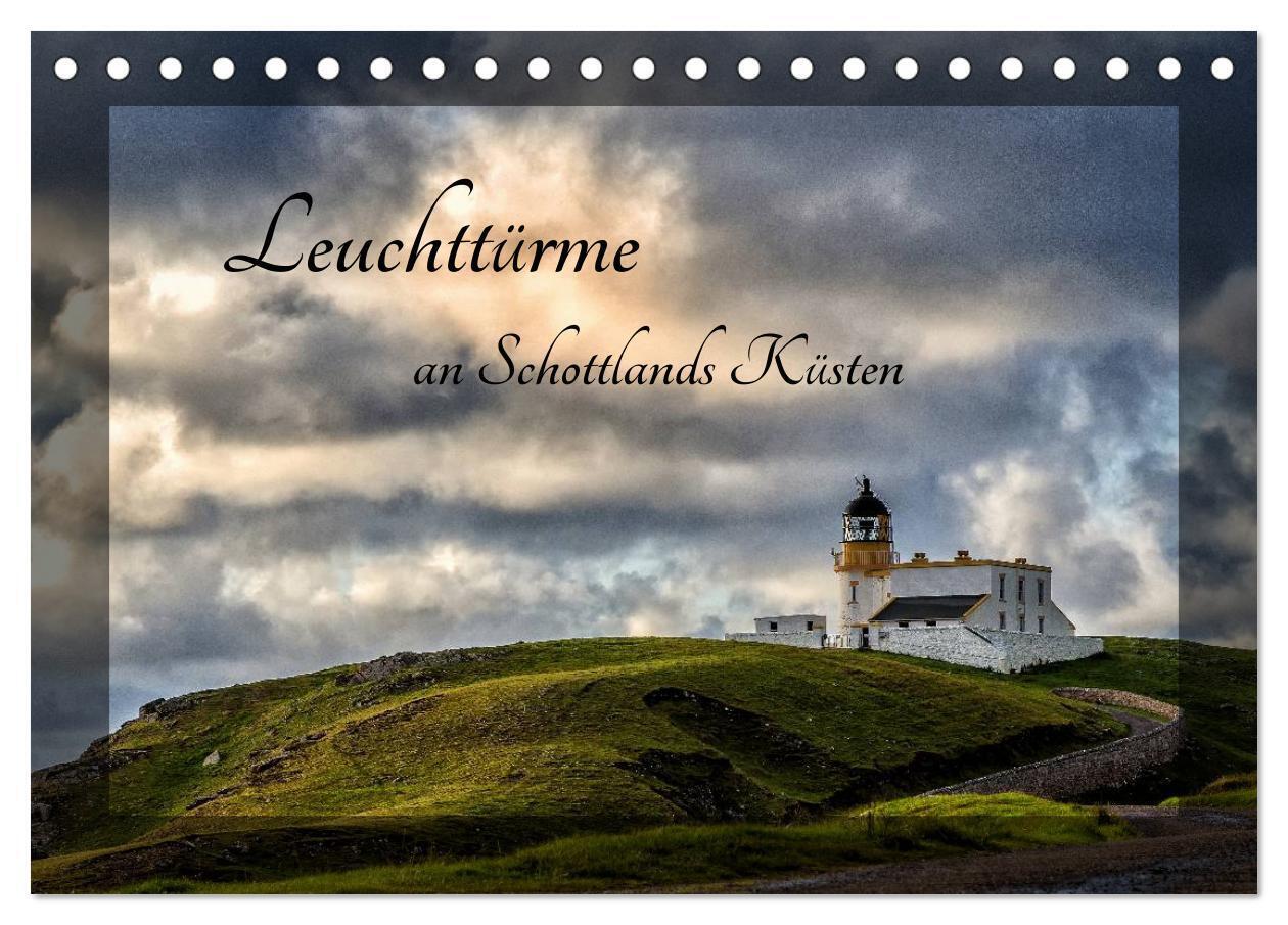 Leuchttürme an Schottlands Küsten (Tischkalender 2024 DIN A5 quer), CALVENDO Monatskalender