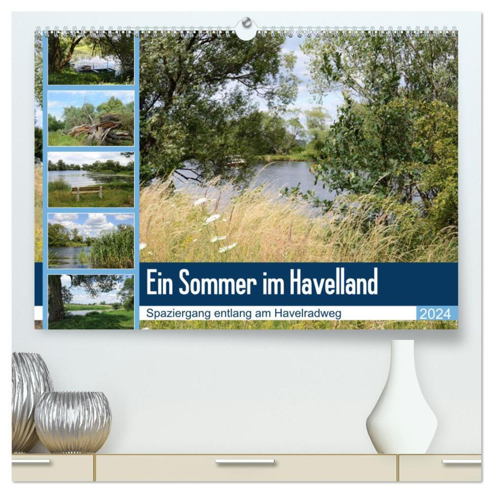 Ein Sommer im Havelland - Spaziergang entlang am Havelradweg (hochwertiger Premium Wandkalender 2024 DIN A2 quer), Kunstdruck in Hochglanz