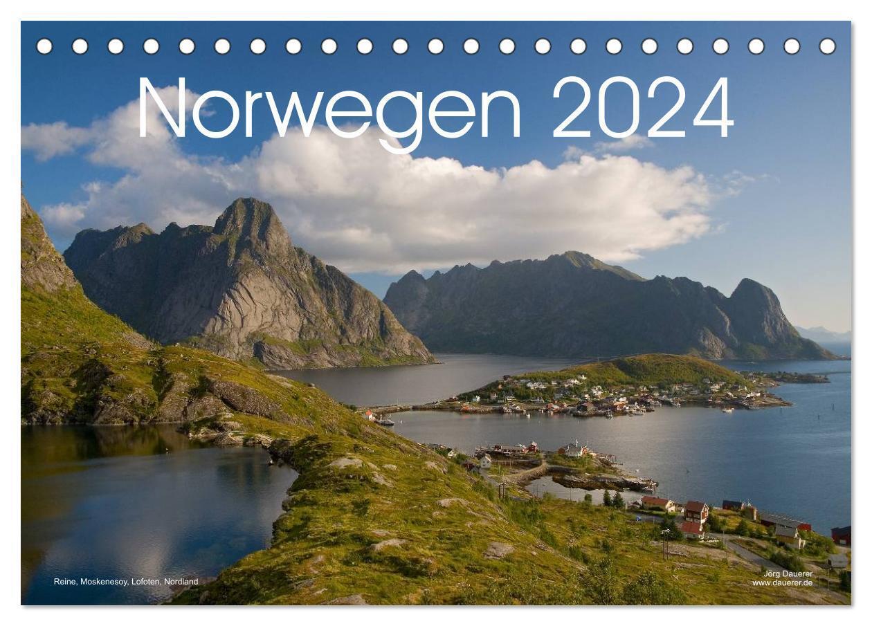Norwegen (Tischkalender 2024 DIN A5 quer), CALVENDO Monatskalender