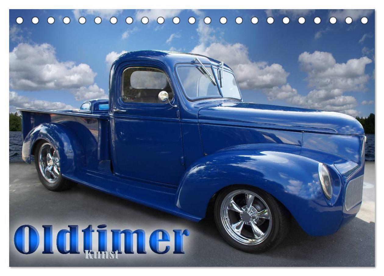 Oldtimer-Kunst (Tischkalender 2024 DIN A5 quer), CALVENDO Monatskalender