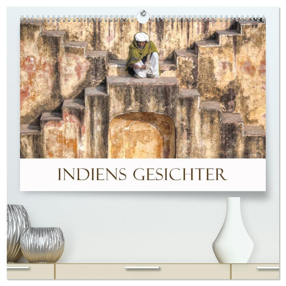 Indiens Gesichter (hochwertiger Premium Wandkalender 2024 DIN A2 quer), Kunstdruck in Hochglanz