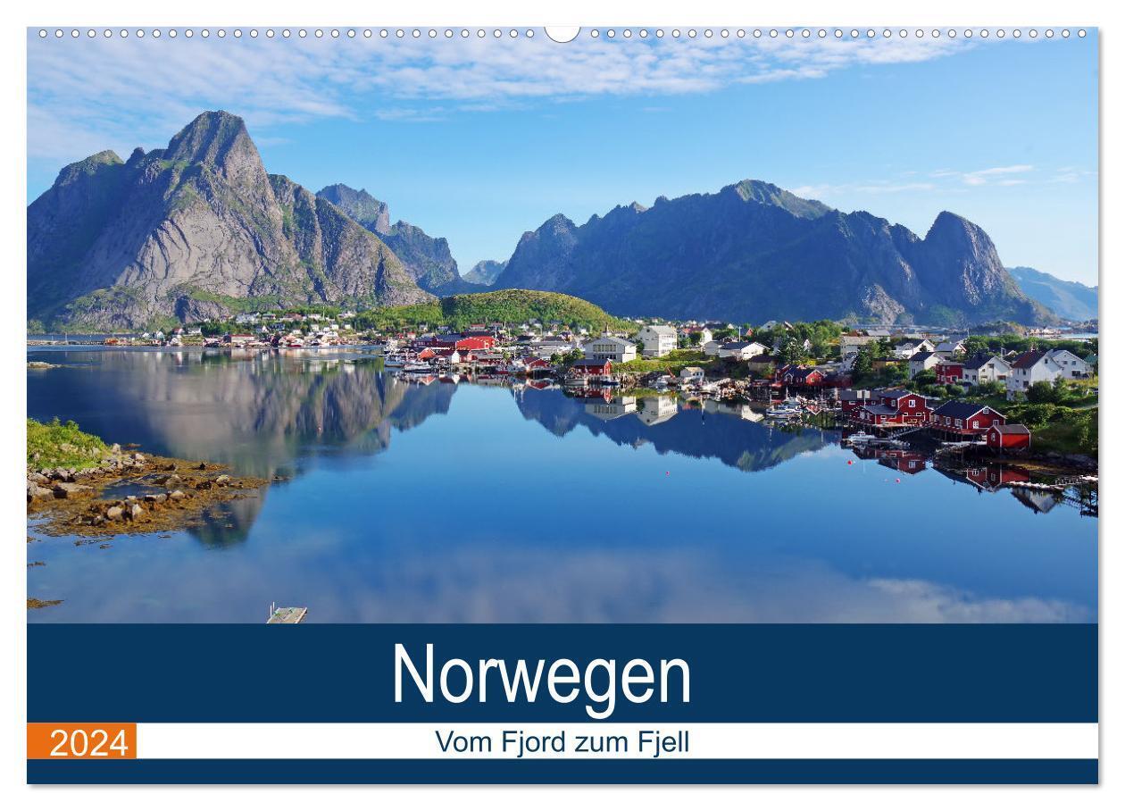Norwegen 2024 - vom Fjord zum Fjell (Wandkalender 2024 DIN A2 quer), CALVENDO Monatskalender