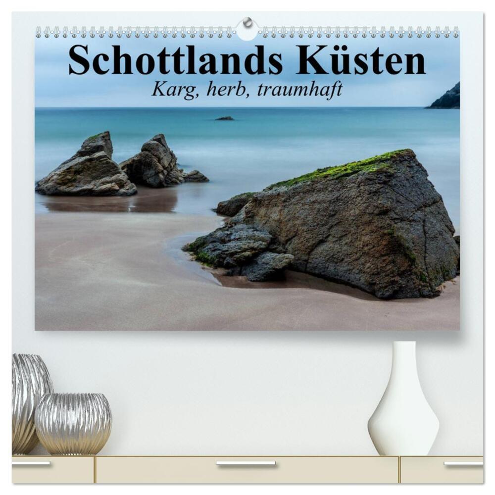 Schottlands Küsten. Karg, herb, traumhaft (hochwertiger Premium Wandkalender 2024 DIN A2 quer), Kunstdruck in Hochglanz