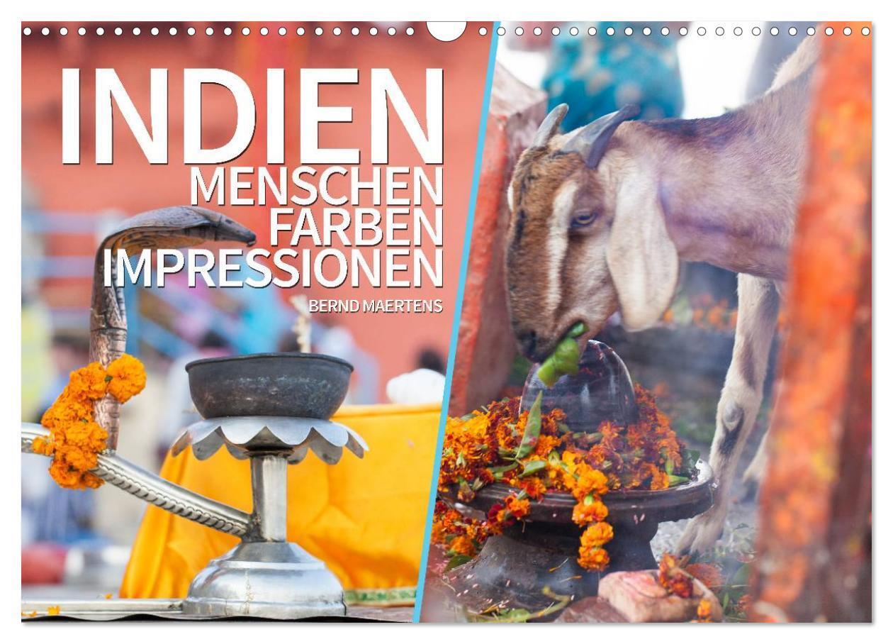 INDIEN Menschen Farben Impressionen (Wandkalender 2024 DIN A3 quer), CALVENDO Monatskalender