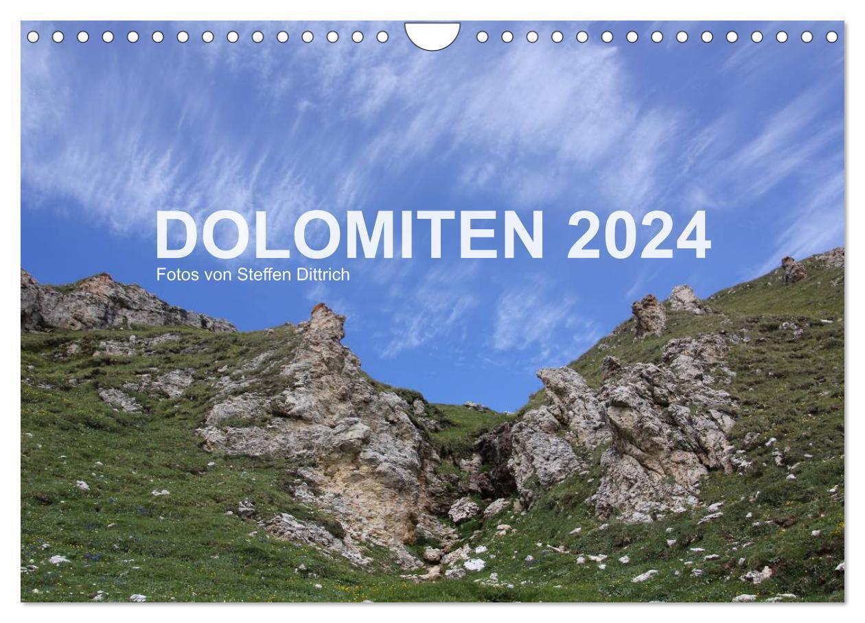 DOLOMITEN 2024 (Wandkalender 2024 DIN A4 quer), CALVENDO Monatskalender