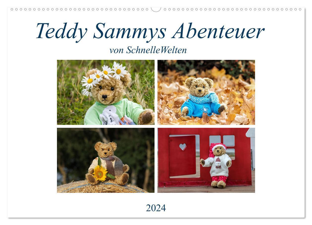Teddy Sammys Abenteuer (Wandkalender 2024 DIN A2 quer), CALVENDO Monatskalender