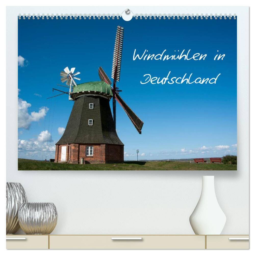 Windmühlen in Deutschland (hochwertiger Premium Wandkalender 2024 DIN A2 quer), Kunstdruck in Hochglanz