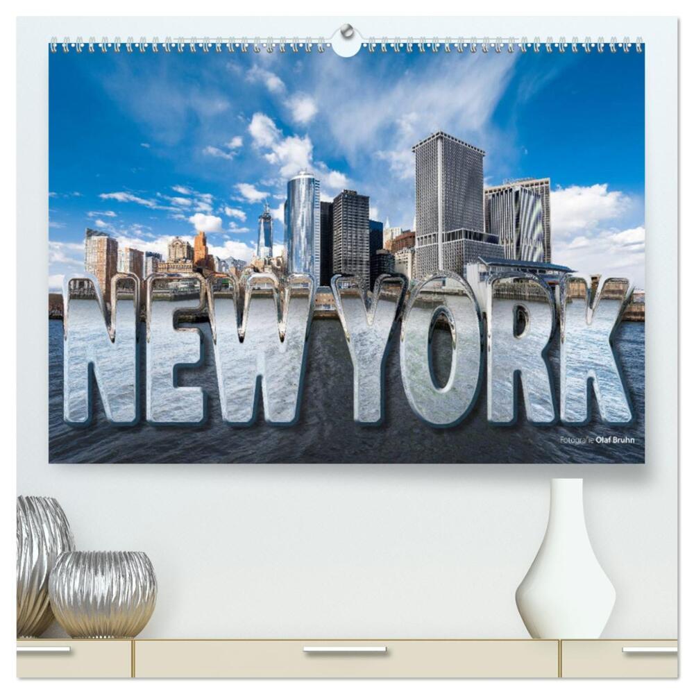 New York (hochwertiger Premium Wandkalender 2024 DIN A2 quer), Kunstdruck in Hochglanz