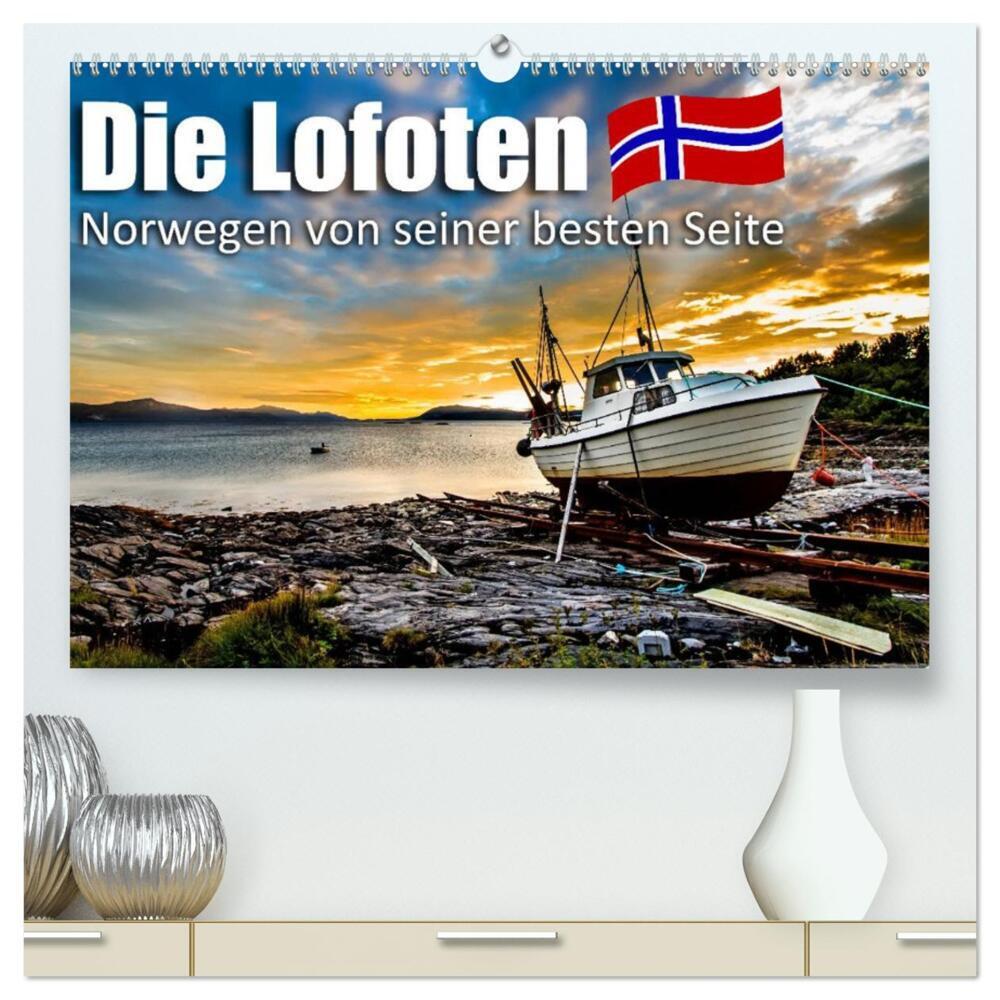 Die Lofoten - Norwegen von seiner besten Seite (hochwertiger Premium Wandkalender 2024 DIN A2 quer), Kunstdruck in Hochglanz