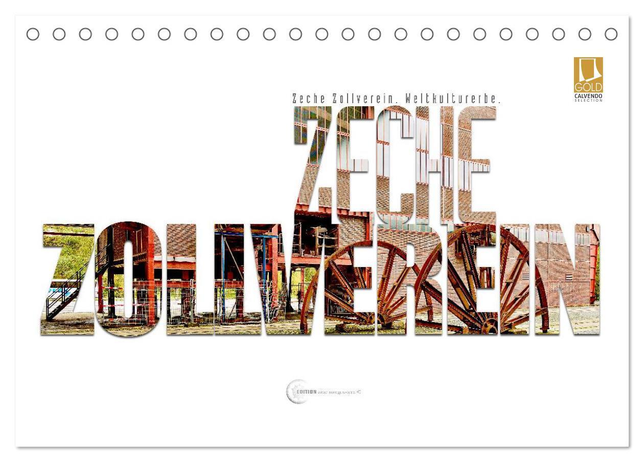 Zeche Zollverein. Weltkulturerbe. (Tischkalender 2024 DIN A5 quer), CALVENDO Monatskalender