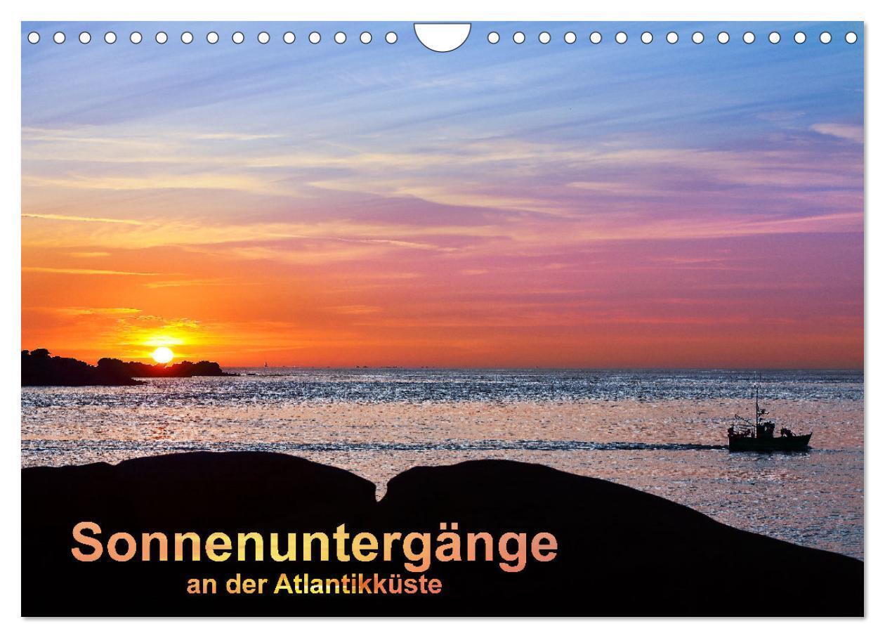 Sonnenuntergänge an der Atlantikküste (Wandkalender 2024 DIN A4 quer), CALVENDO Monatskalender