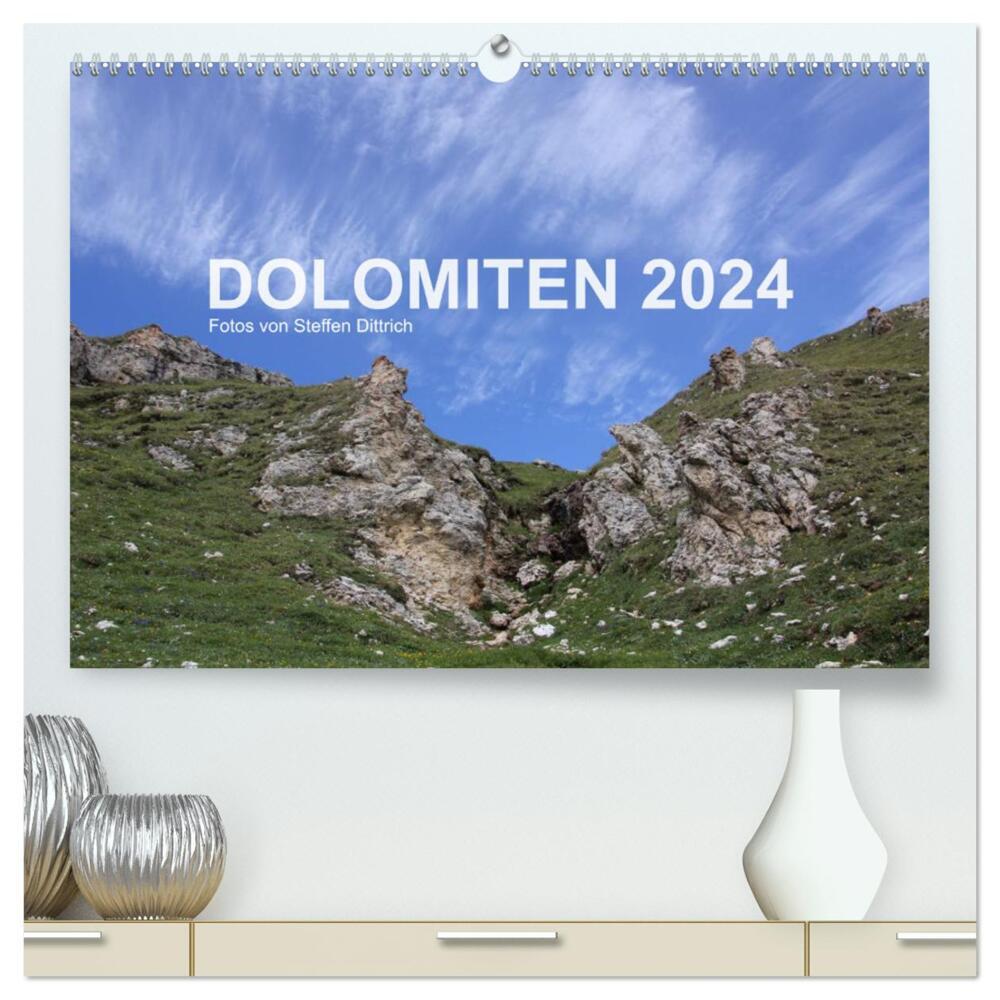 DOLOMITEN 2024 (hochwertiger Premium Wandkalender 2024 DIN A2 quer), Kunstdruck in Hochglanz