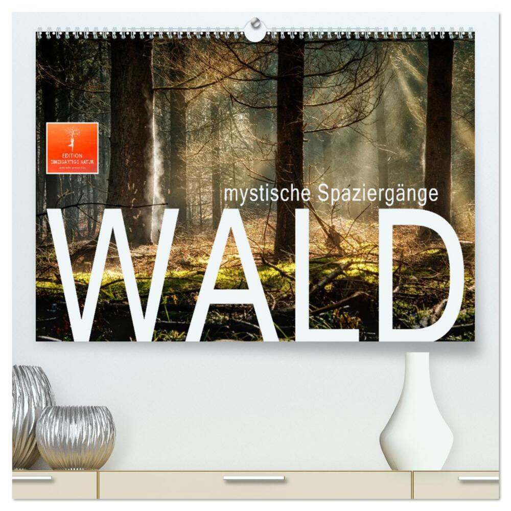Wald - mystische Spaziergänge (hochwertiger Premium Wandkalender 2024 DIN A2 quer), Kunstdruck in Hochglanz