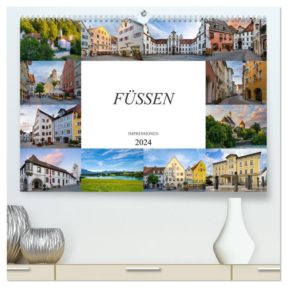 Füssen Impressionen (hochwertiger Premium Wandkalender 2024 DIN A2 quer), Kunstdruck in Hochglanz
