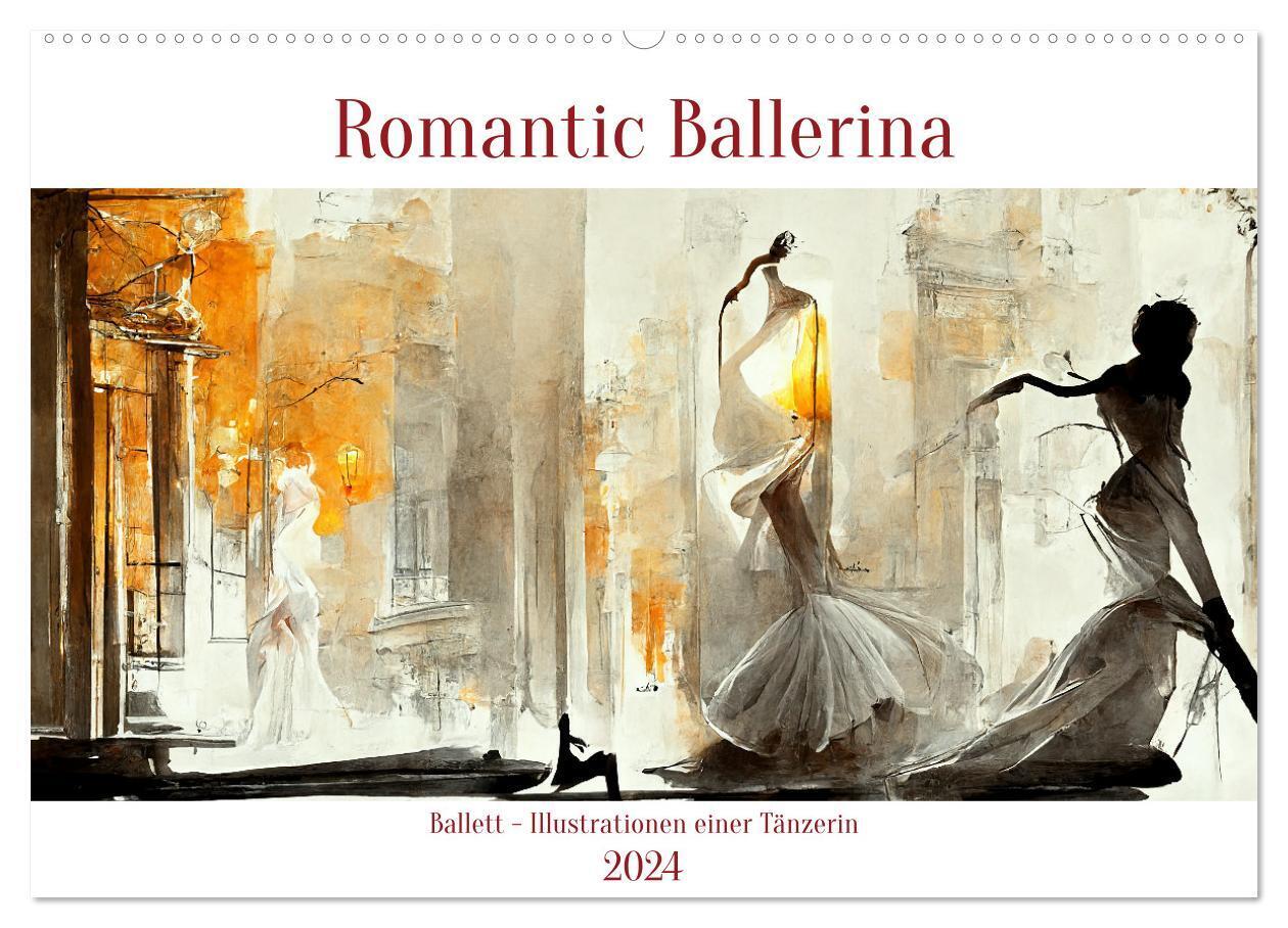Romatic Ballerina (Wandkalender 2024 DIN A2 quer), CALVENDO Monatskalender