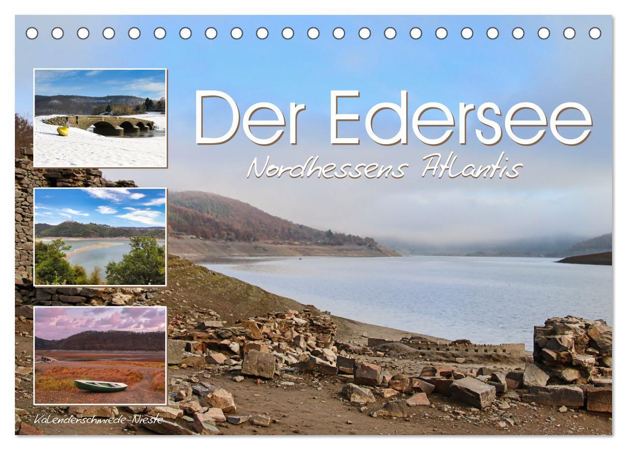 Der Edersee, Nordhessens Atlantis (Tischkalender 2024 DIN A5 quer), CALVENDO Monatskalender