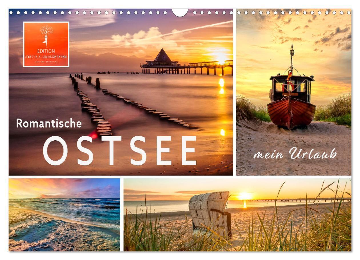 Romantische Ostsee - mein Urlaub (Wandkalender 2024 DIN A3 quer), CALVENDO Monatskalender