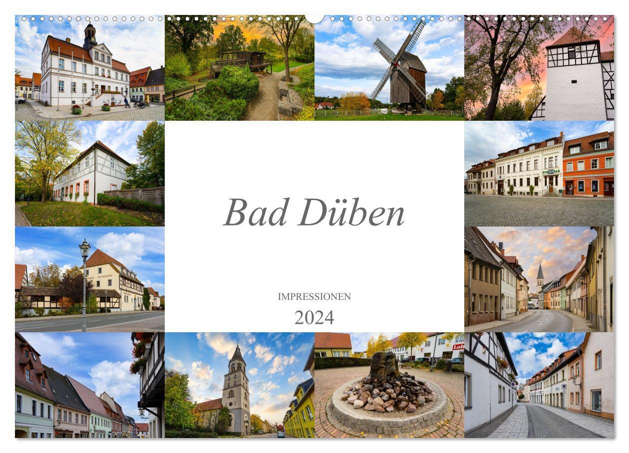 Bad Düben Impressionen (Wandkalender 2024 DIN A2 quer), CALVENDO Monatskalender