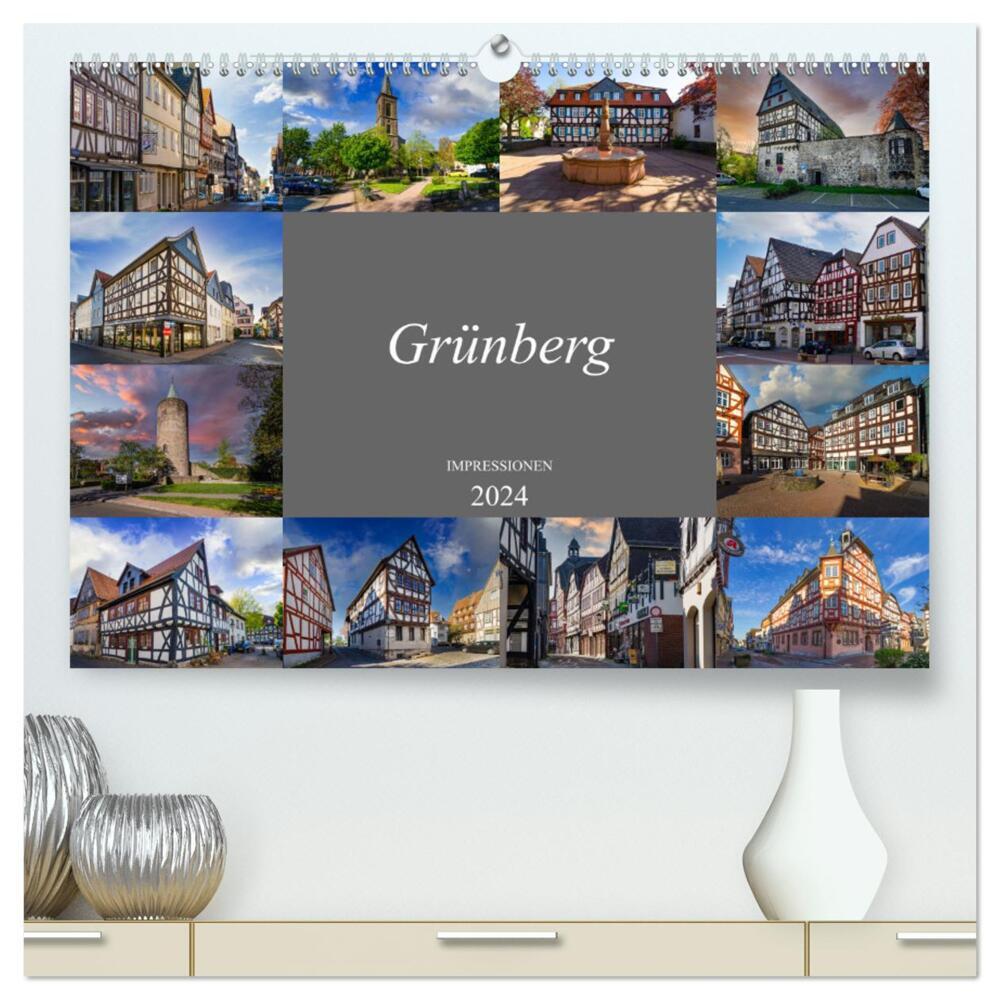 Grünberg Impressionen (hochwertiger Premium Wandkalender 2024 DIN A2 quer), Kunstdruck in Hochglanz