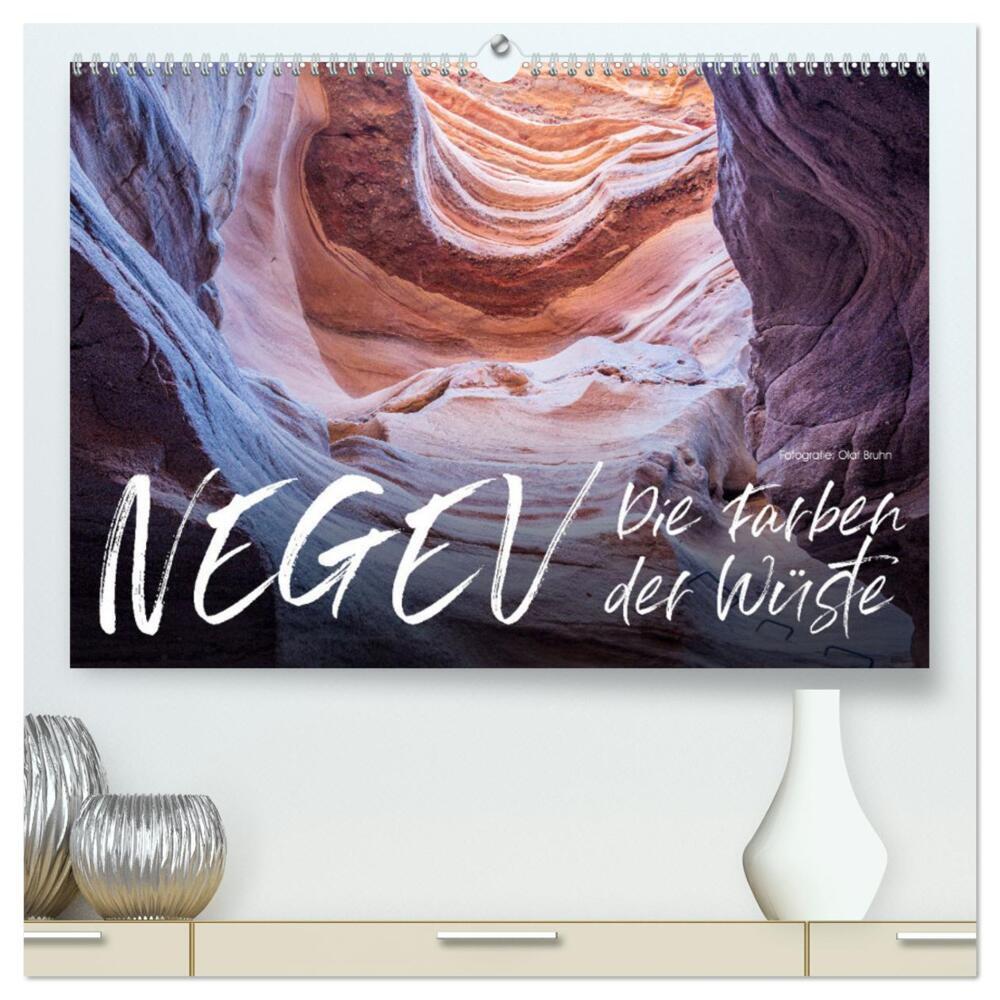 Negev - die Farben der Wüste (hochwertiger Premium Wandkalender 2024 DIN A2 quer), Kunstdruck in Hochglanz