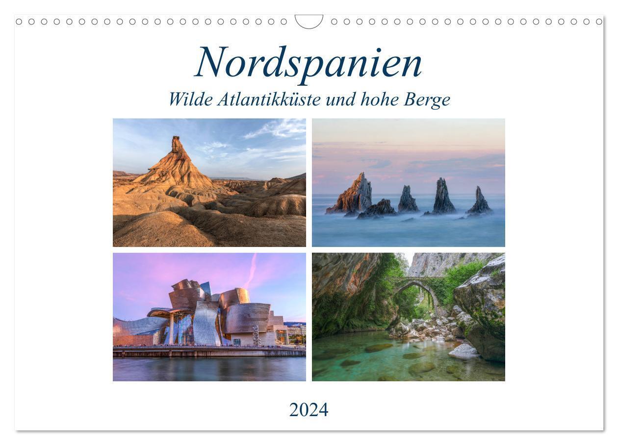Nordspanien, wilde Atlantikküste und hohe Berge (Wandkalender 2024 DIN A3 quer), CALVENDO Monatskalender