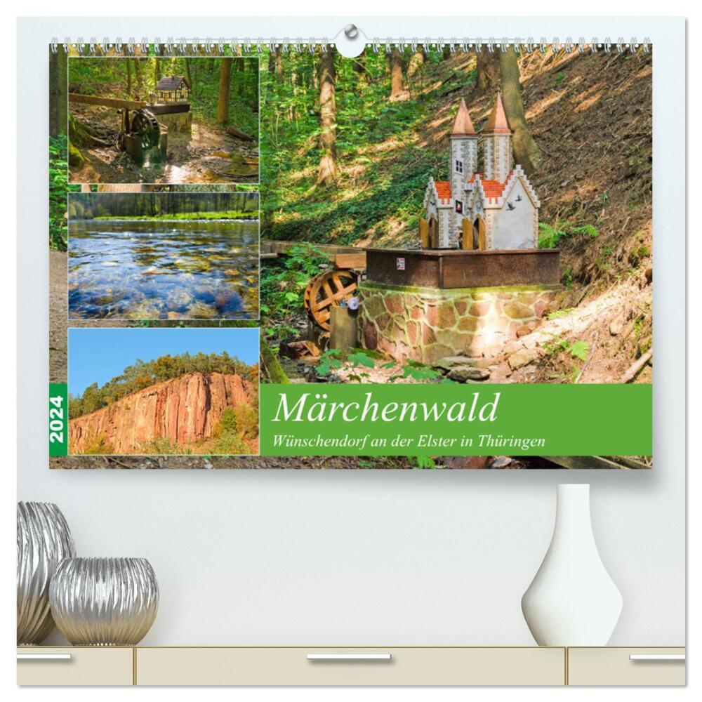 Märchenwald Wünschendorf an der Elster in Thürigen (hochwertiger Premium Wandkalender 2024 DIN A2 quer), Kunstdruck in Hochglanz