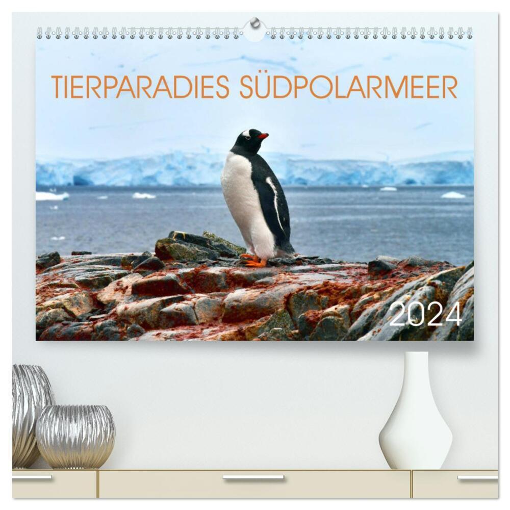 Tierparadies Südpolarmeer (hochwertiger Premium Wandkalender 2024 DIN A2 quer), Kunstdruck in Hochglanz
