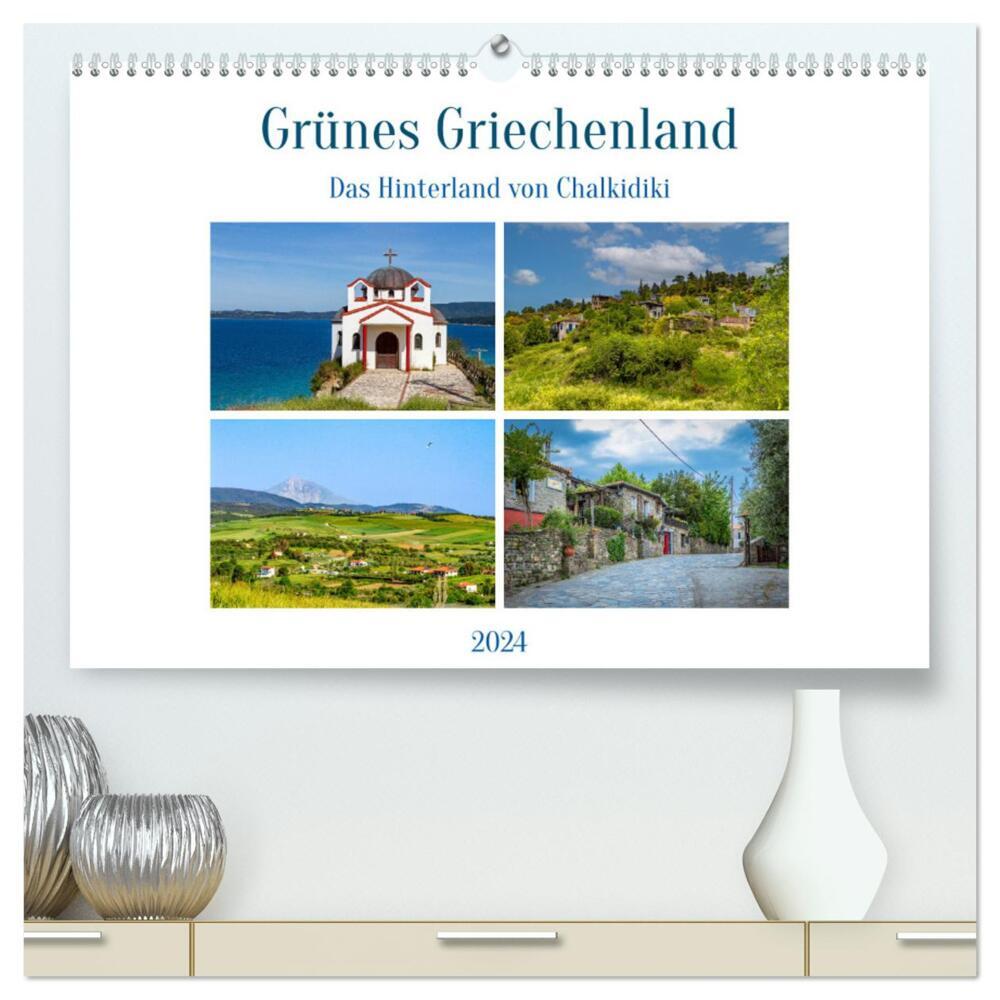 Grünes Griechenland (hochwertiger Premium Wandkalender 2024 DIN A2 quer), Kunstdruck in Hochglanz