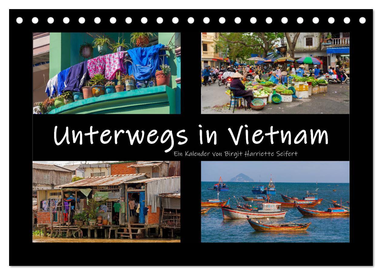 Unterwegs in Vietnam (Tischkalender 2024 DIN A5 quer), CALVENDO Monatskalender