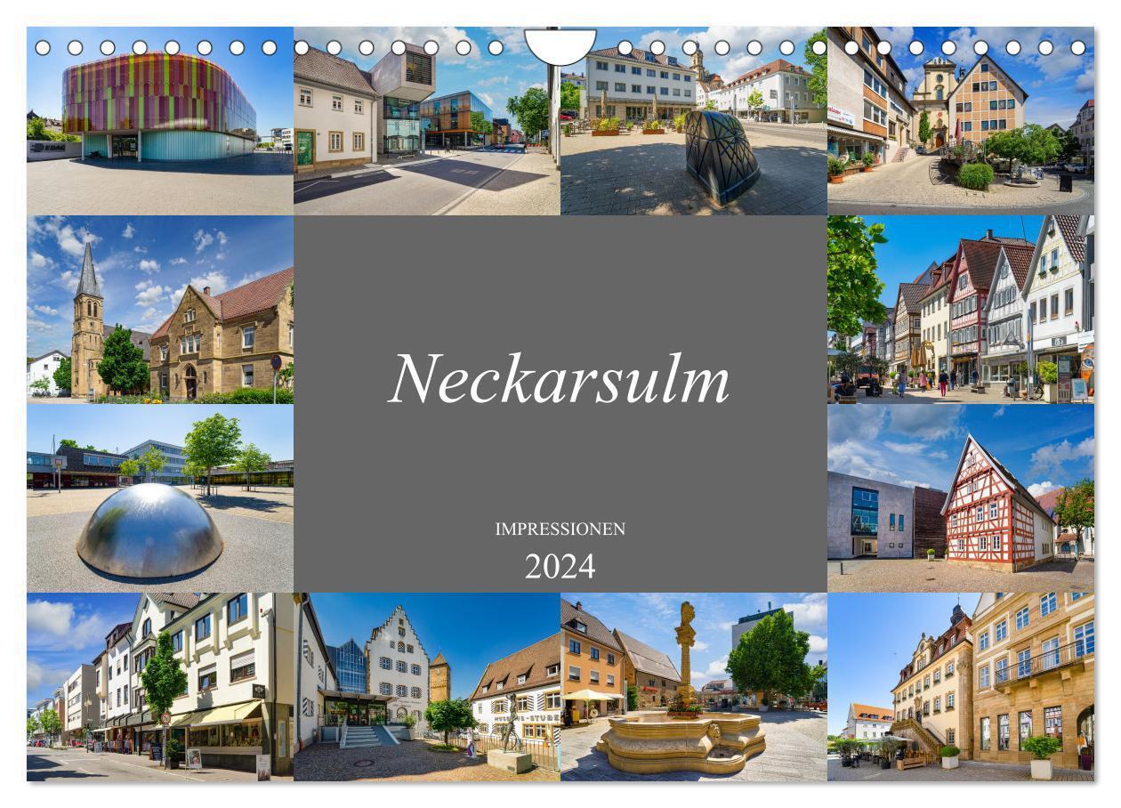 Neckarsulm Impressionen (Wandkalender 2024 DIN A4 quer), CALVENDO Monatskalender