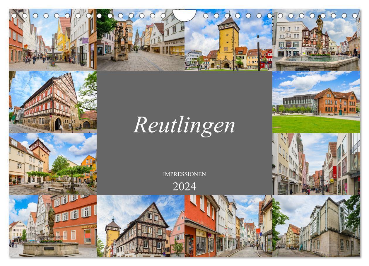 Reutlingen Impressionen (Wandkalender 2024 DIN A4 quer), CALVENDO Monatskalender
