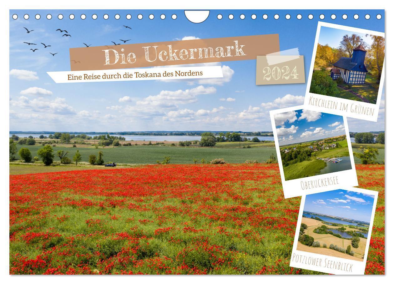 Die Uckermark - Eine Reise durch die Toskana des Nordens (Wandkalender 2024 DIN A4 quer), CALVENDO Monatskalender