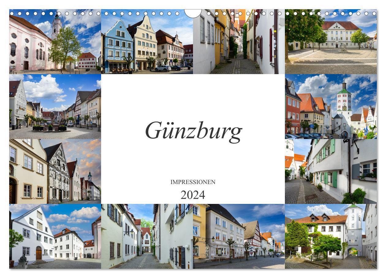 Günzburg Impressionen (Wandkalender 2024 DIN A3 quer), CALVENDO Monatskalender