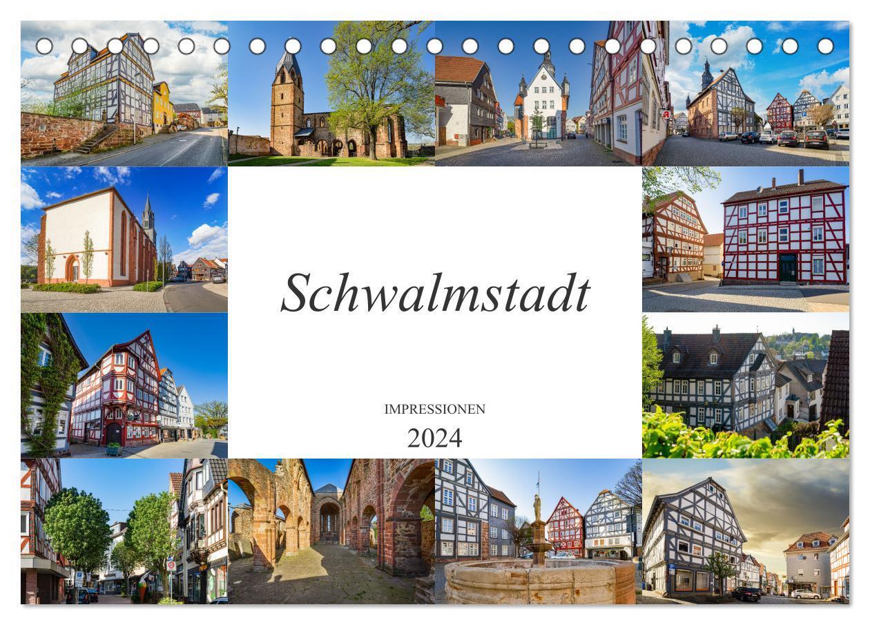 Schwalmstadt Impressionen (Tischkalender 2024 DIN A5 quer), CALVENDO Monatskalender