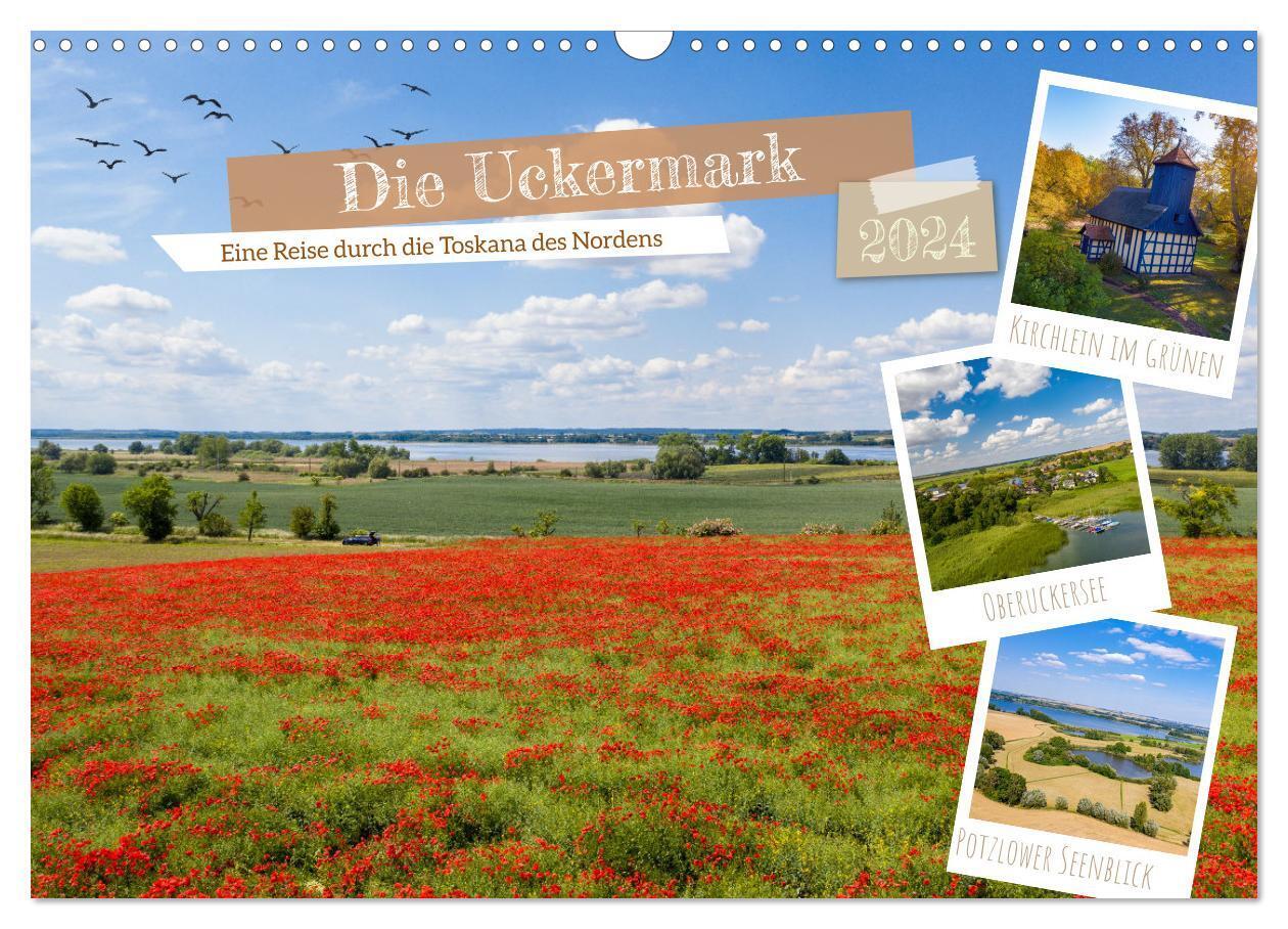 Die Uckermark - Eine Reise durch die Toskana des Nordens (Wandkalender 2024 DIN A3 quer), CALVENDO Monatskalender