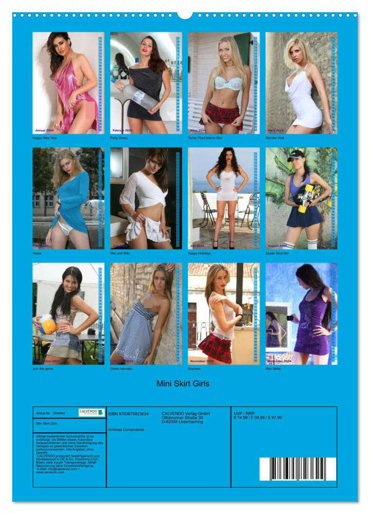 Mini Skirt Girls (hochwertiger Premium Wandkalender 2024 DIN A2 hoch), Kunstdruck in Hochglanz